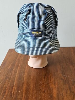 OshKosh B'Gosh Railroad Engineer Conductor Snap Back Hat Made In The USA
